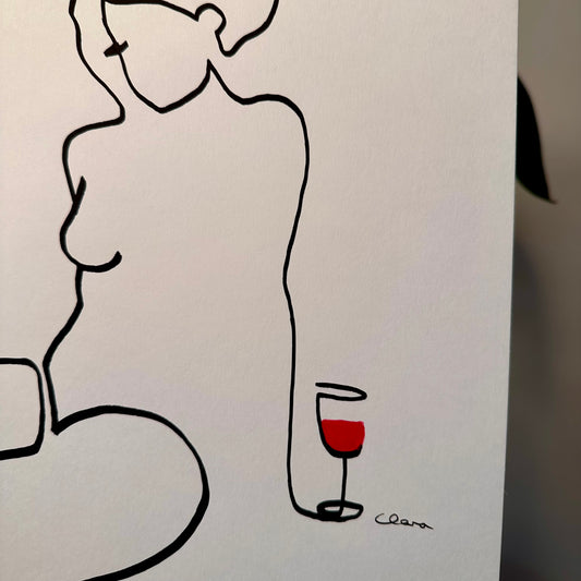 "Gedankenträumerei" - handgezeichnete Reproduktion