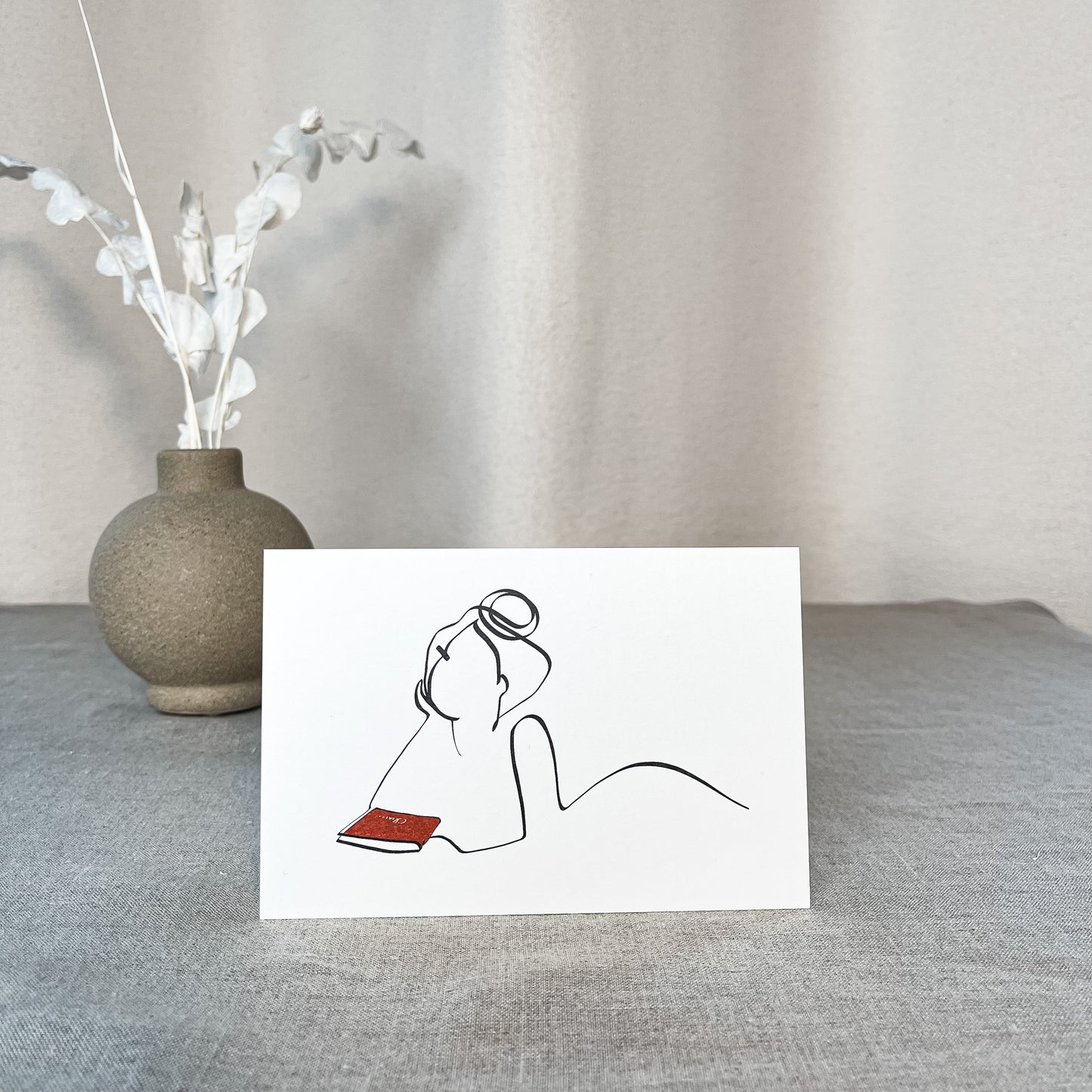 Frauen und Bücher 9er Set | Die gesamte Reihe von Judith Clara-Kunstdruck-JUDITH CLARA-10x15 cm (zartweiß) Papier 300g-one-line-art