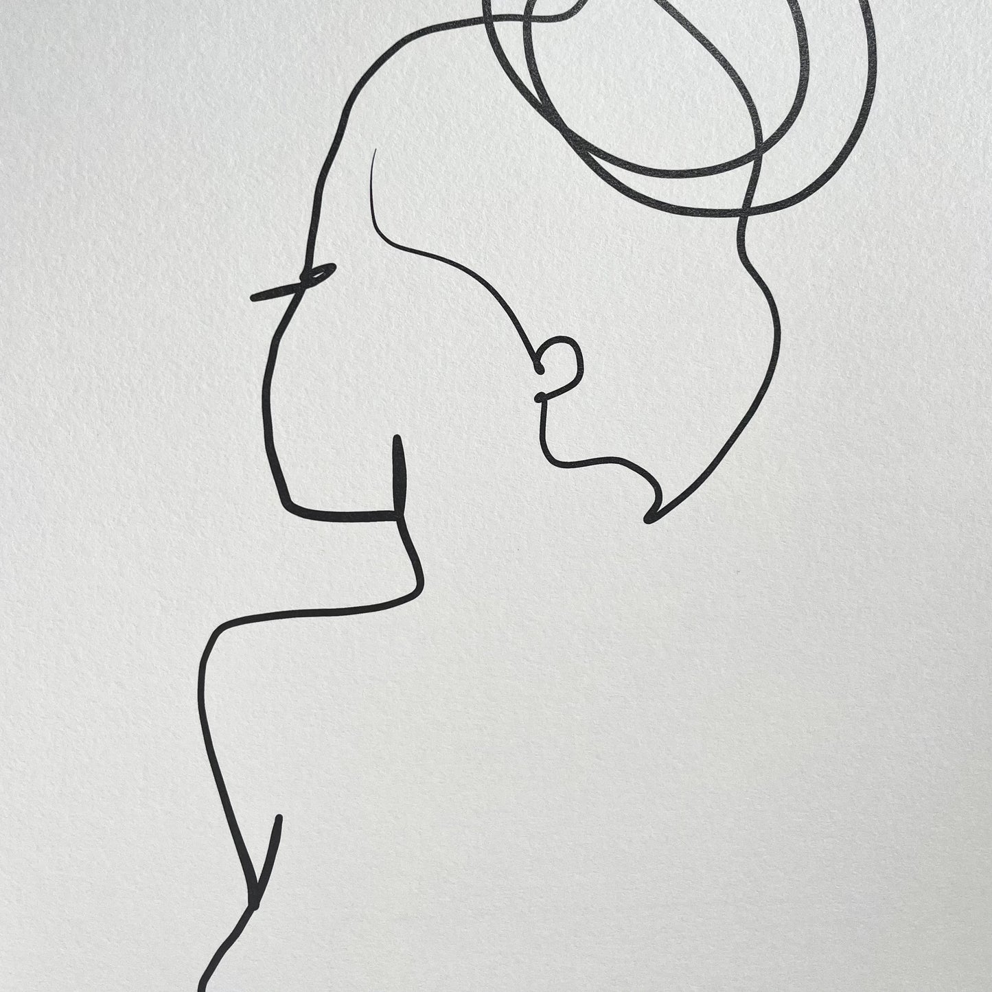 Special Nr. 22 "Seitenblick"-Leinwand-JUDITH CLARA-40x40 cm Leinwand-one-line-art