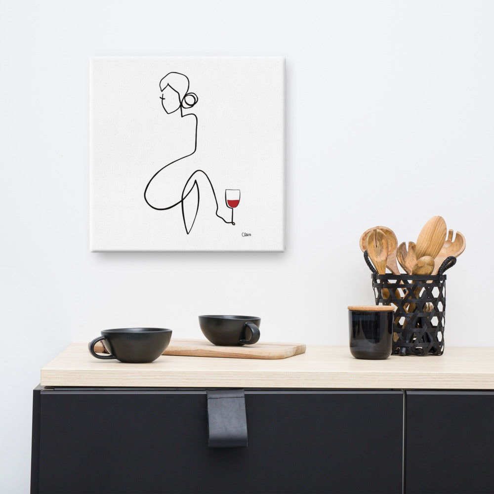 Frauen am Weinen Nr. 3-Kunst-JUDITH CLARA-30x40 cm (zartweiß) Papier 300g-one-line-art