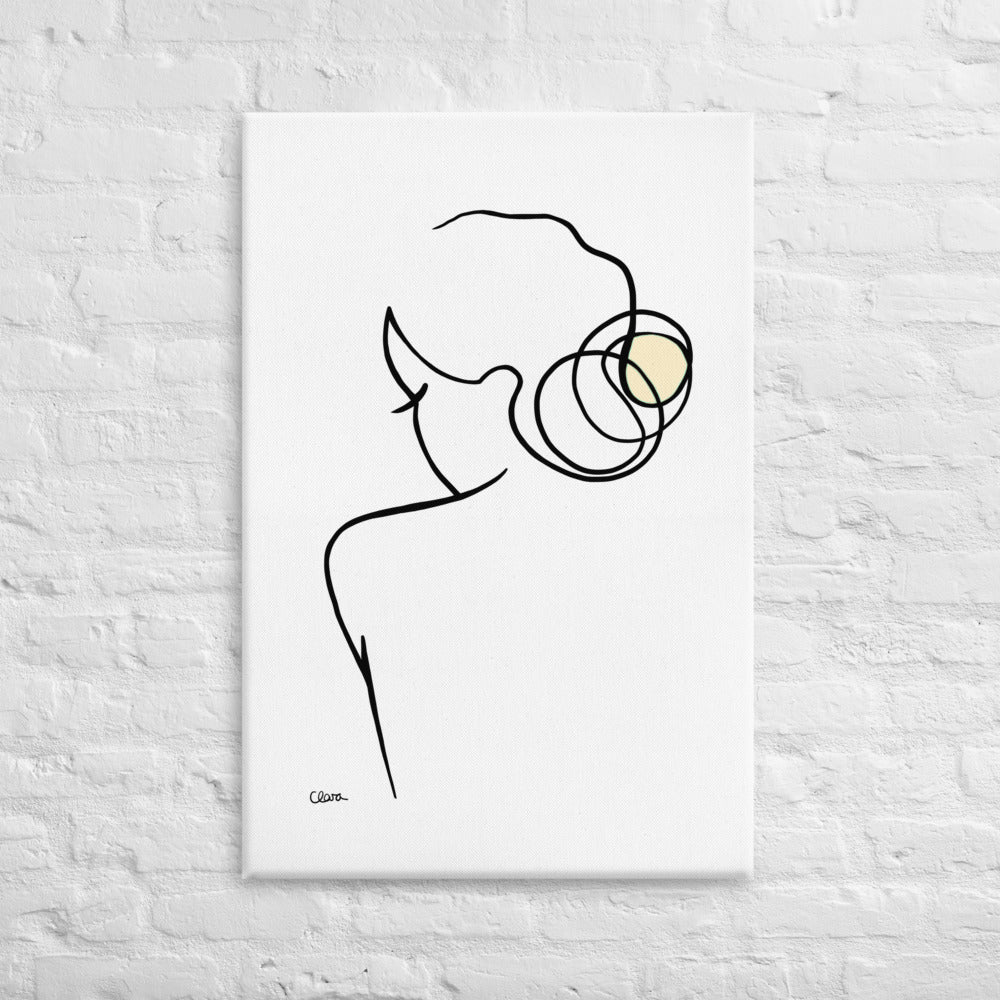 Special Nr. 24 "Goldmarie"-JUDITH CLARA-60x90 cm-one-line-art