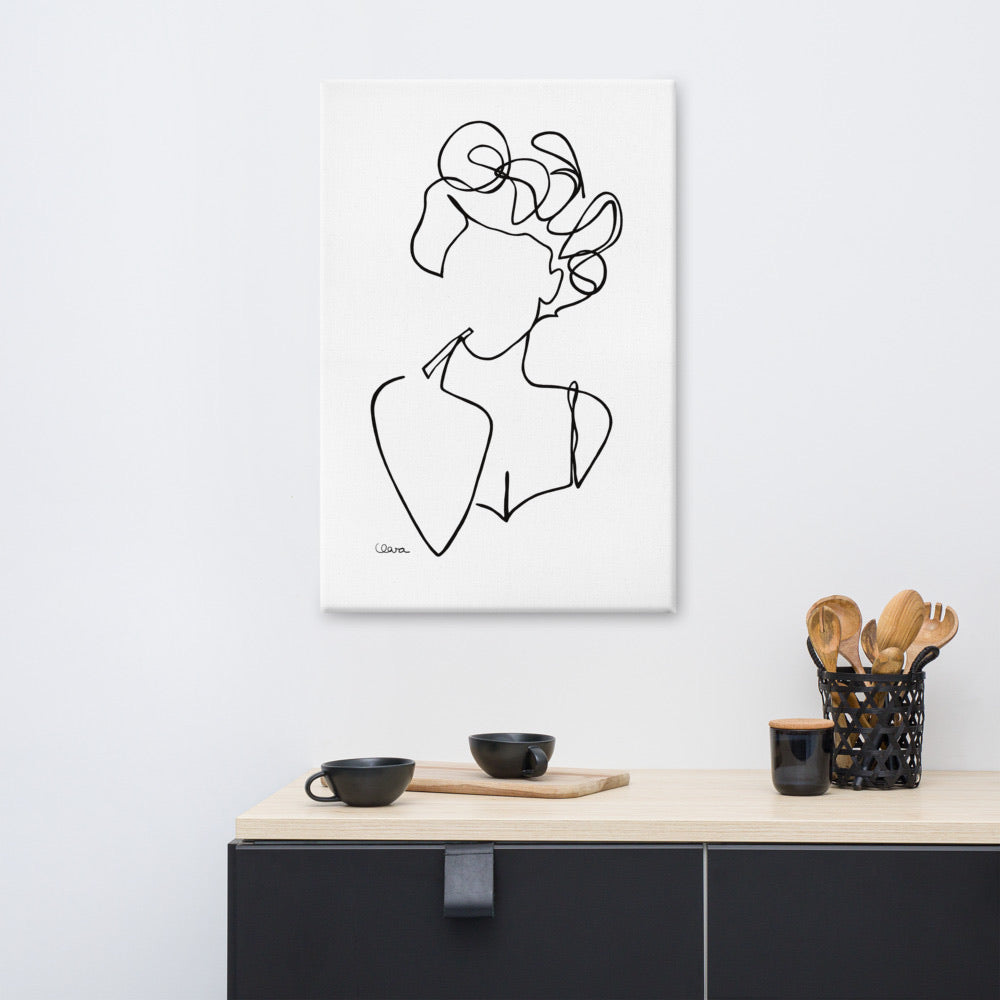Special Nr. 16 "Bad Hair Day"-Leinwand-JUDITH CLARA-60x90 cm Leinwand-one-line-art