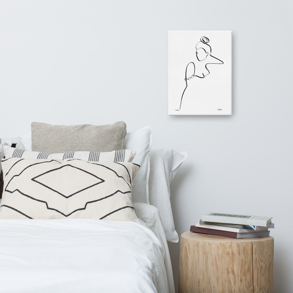 Special Nr. 11 "Mond_Tag"-Leinwand-JUDITH CLARA-30x40 cm Leinwand-one-line-art