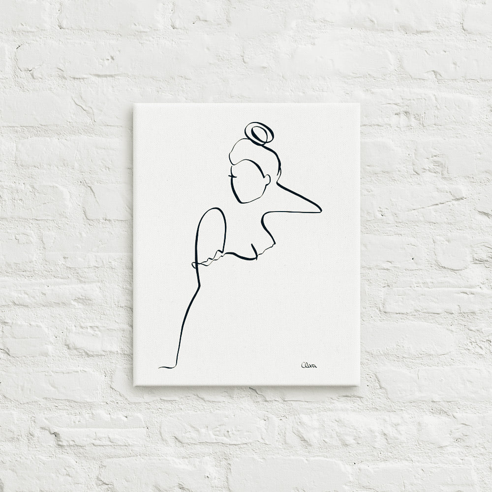 Special Nr. 11 "Mond_Tag"-Leinwand-JUDITH CLARA-30x40 cm (zartweiß) Papier 300g-one-line-art