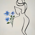 Frauen in der Blüte Nr. 7 - handgezeichnet