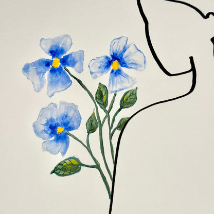 Frauen in der Blüte Nr. 7 - handgezeichnet