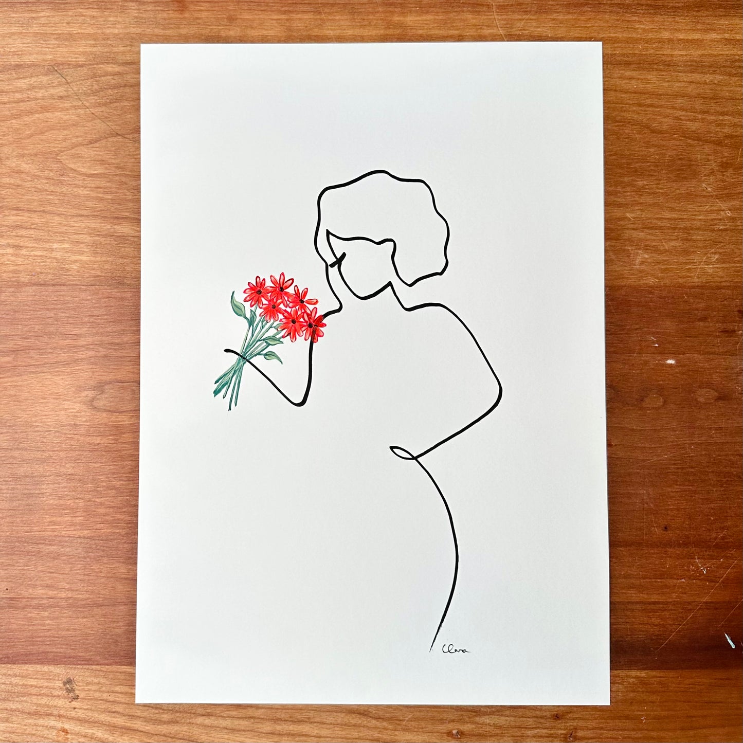 Frauen in der Blüte Nr. 8 - handgezeichnet