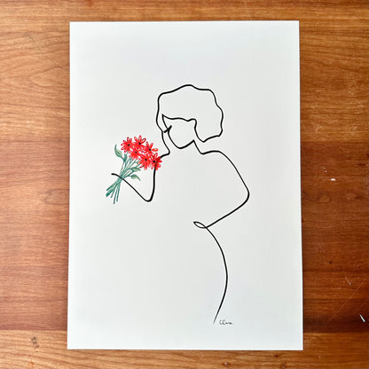 Frauen in der Blüte Nr. 8 - handgezeichnet