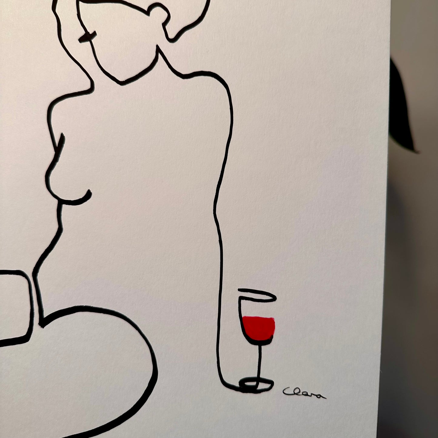 "Gedankenträumerei" - handgezeichnete Reproduktion