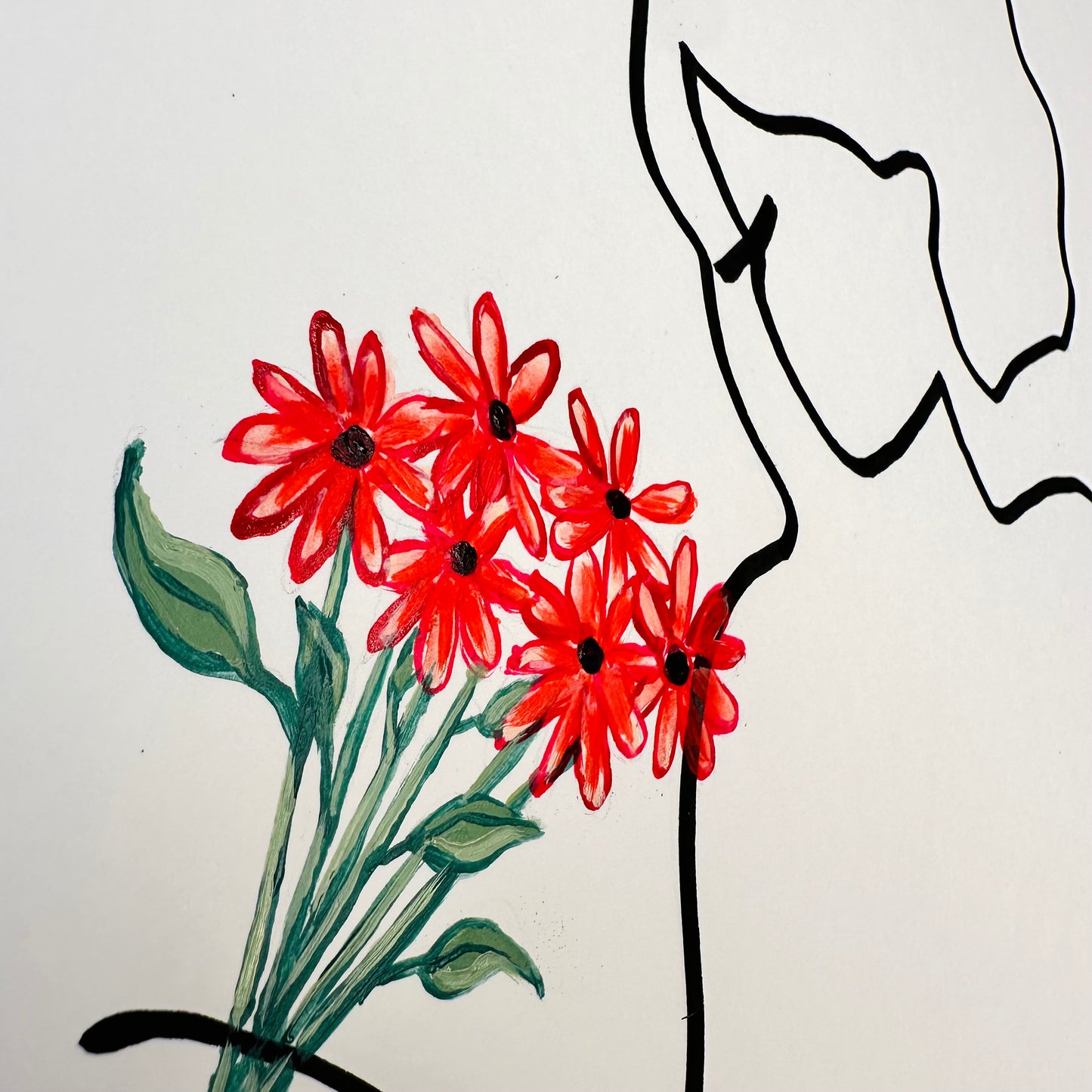 Frauen in der Blüte Nr. 8 - handgezeichnet