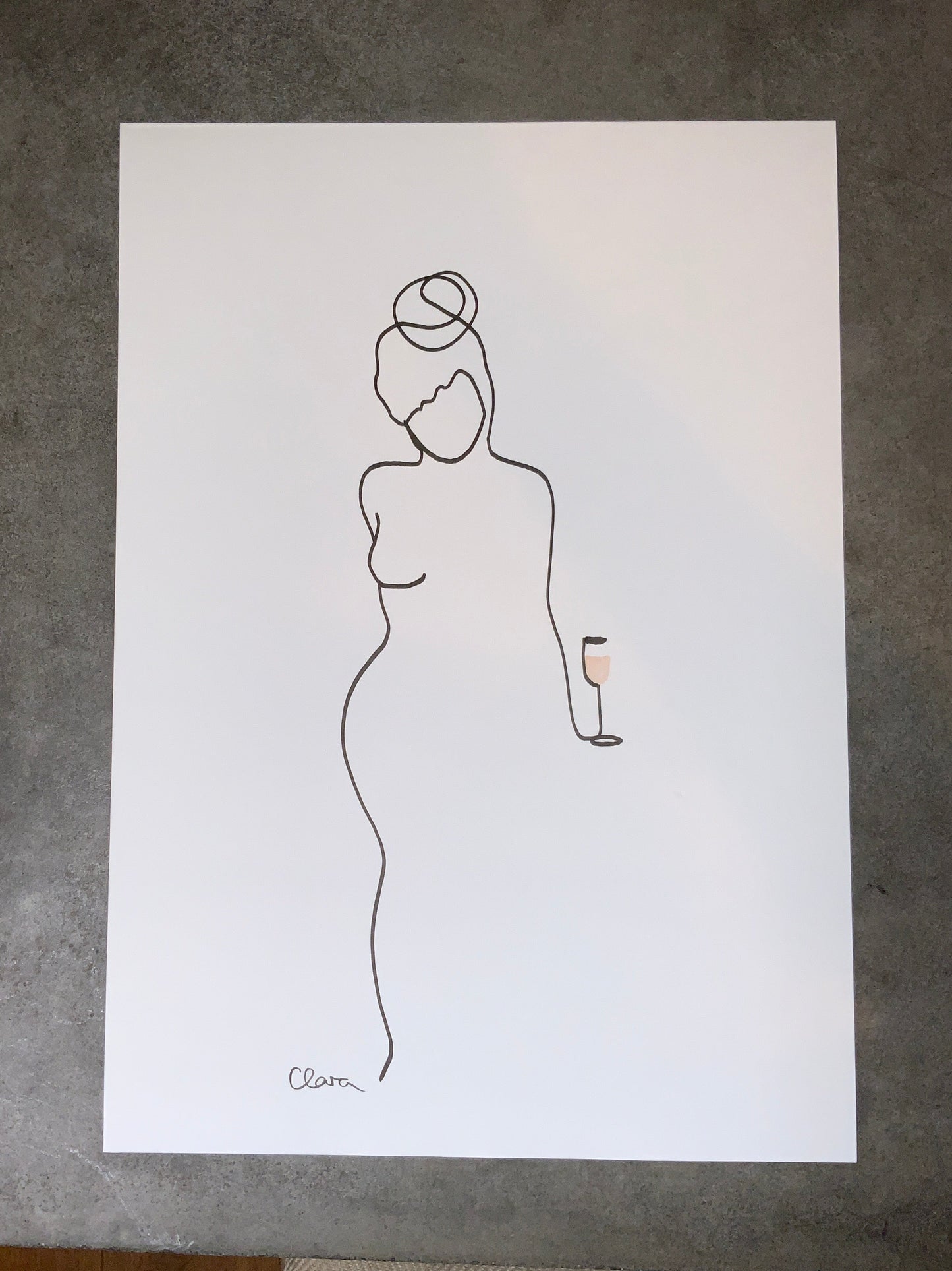 "Lichtgestalt" - handgezeichnete Reproduktion