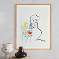 Frauen in der Blüte Nr. 3 - handgezeichnet