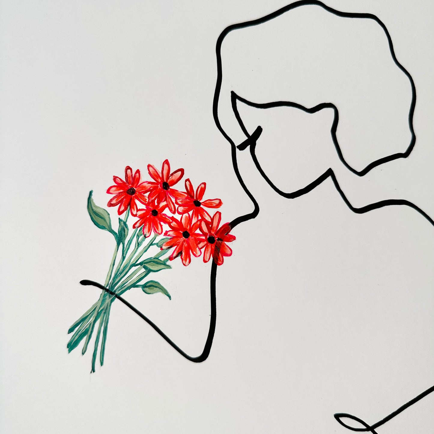 Frauen in der Blüte Nr. 8 - handgezeichnet