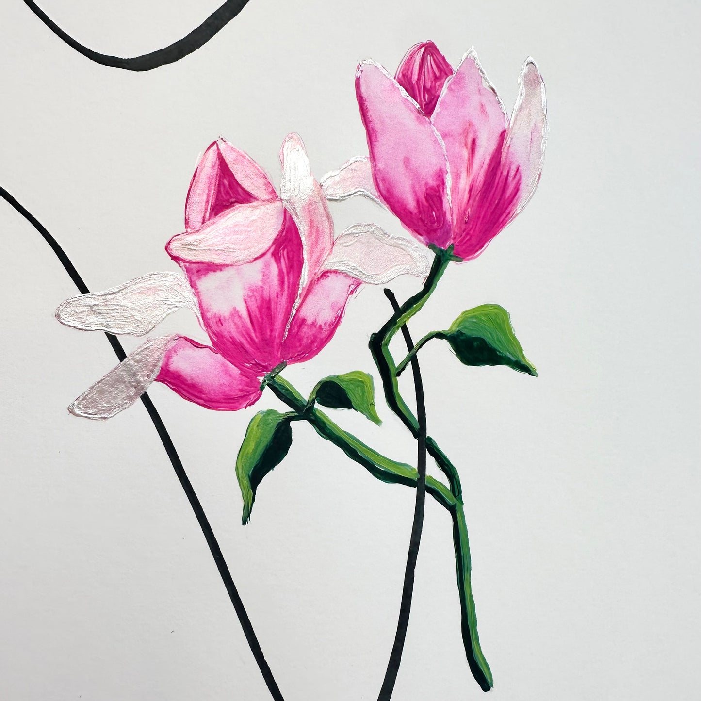 Frauen in der Blüte Nr. 6 - handgezeichnet