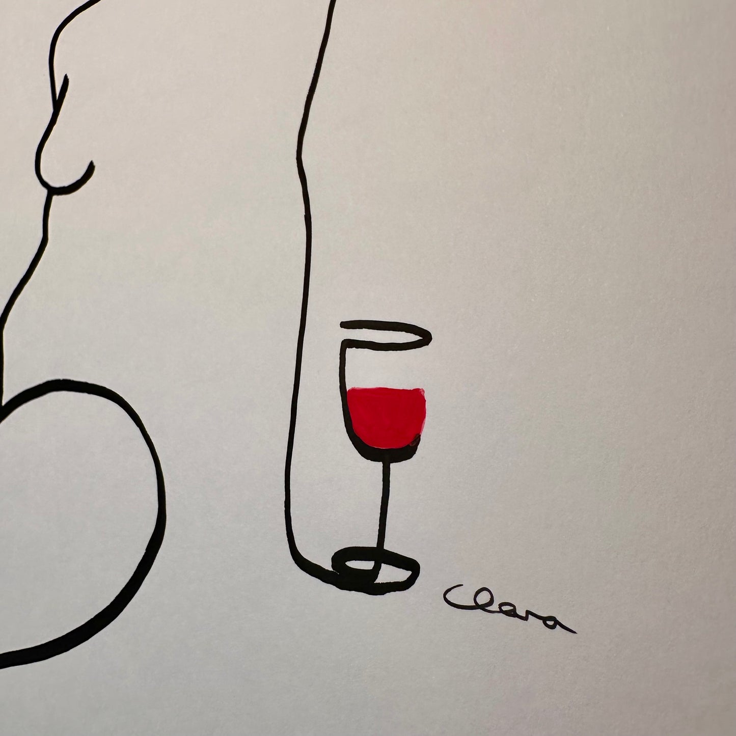 "Gedankenträumerei" - handgezeichnete Reproduktion