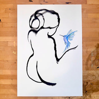 Kolibriliebe (handgezeichnet)