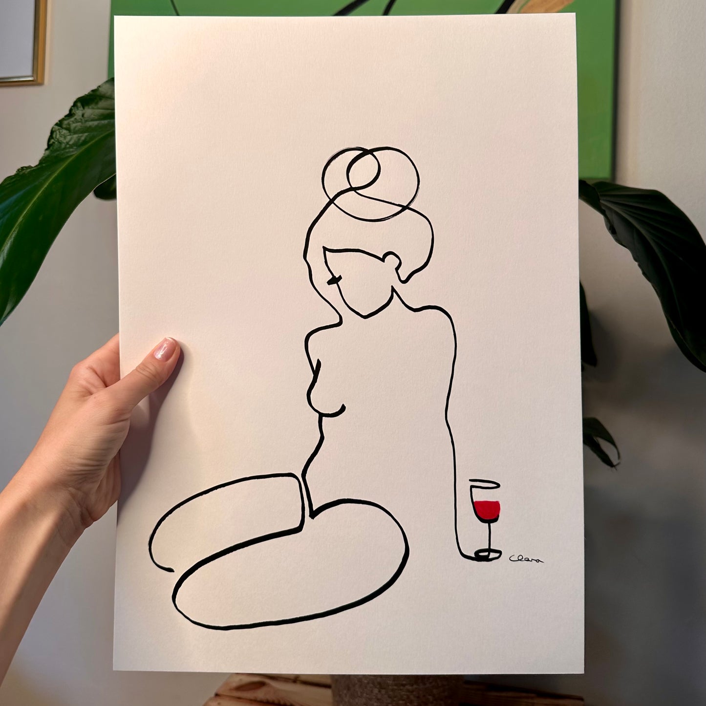 "Gedankenträumerei" - handgezeichnete Reproduktion