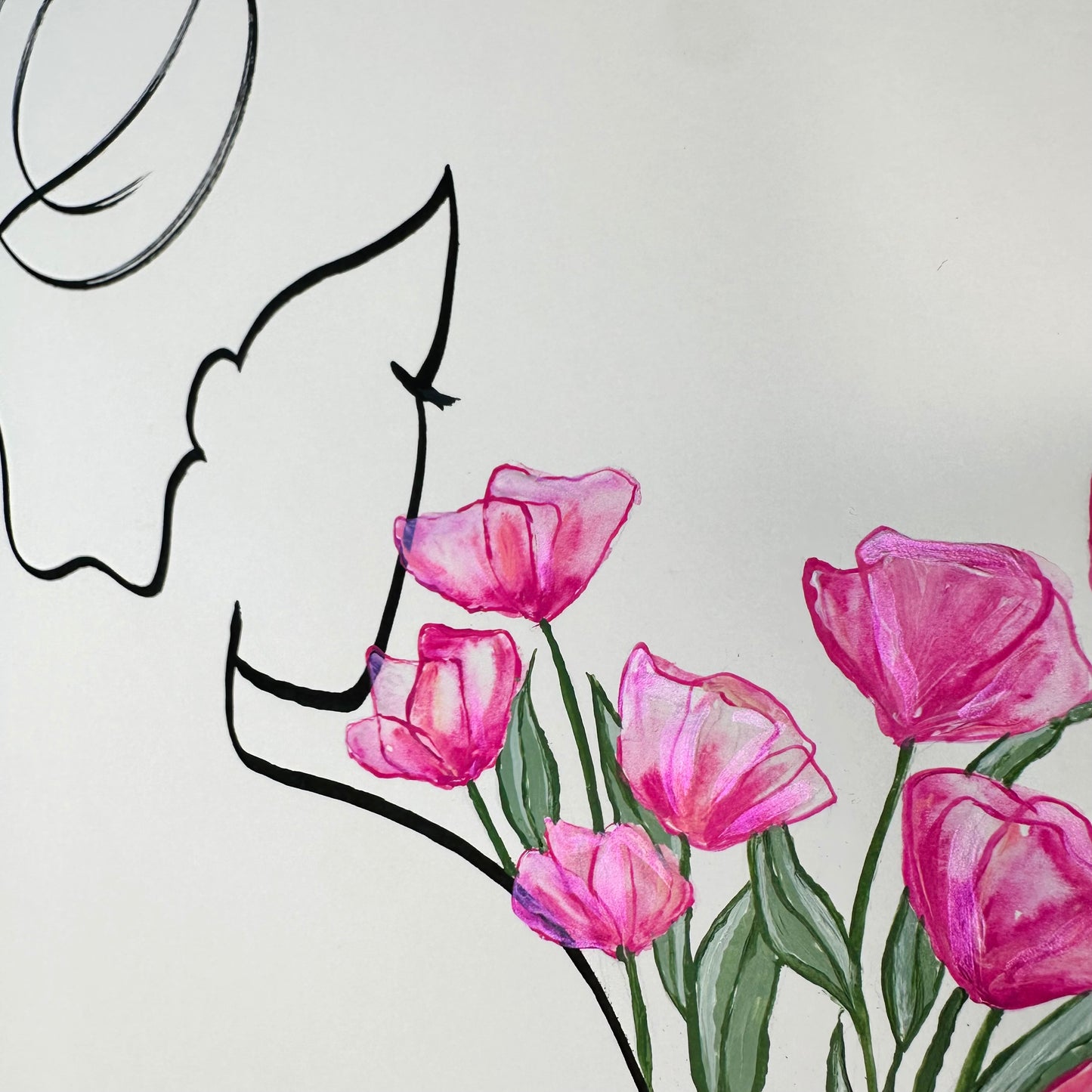 Frauen in der Blüte Nr. 10 - handgezeichnet