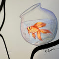 Goldfischglas (handgezeichnet)