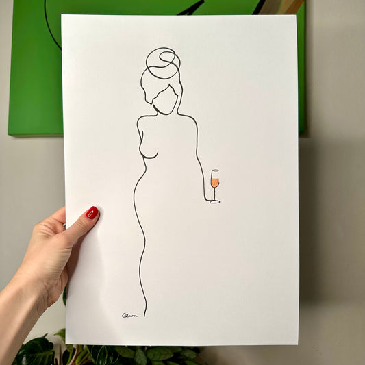 "Lichtgestalt" - handgezeichnete Reproduktion