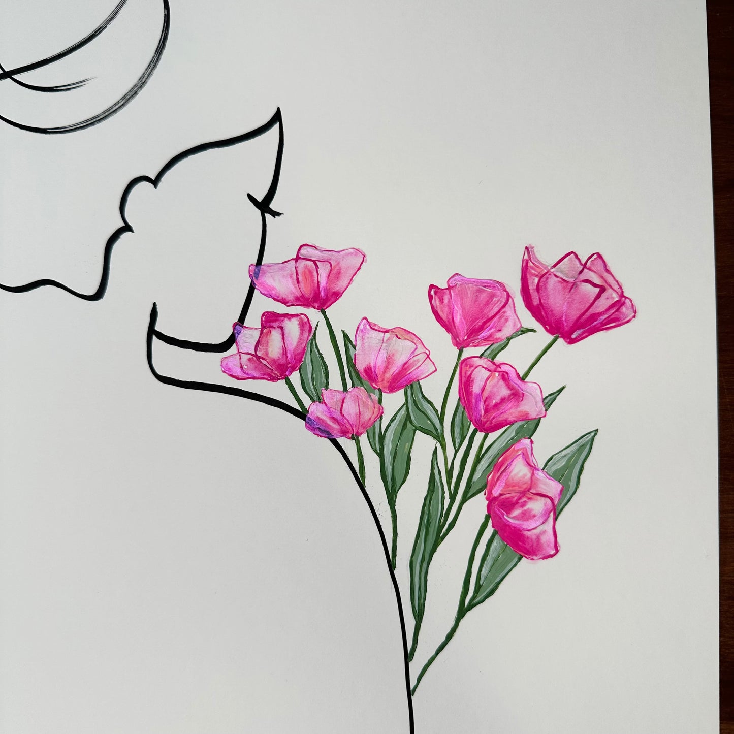 Frauen in der Blüte Nr. 10 - handgezeichnet