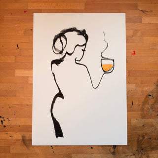Kaffeepause (handgezeichnet)