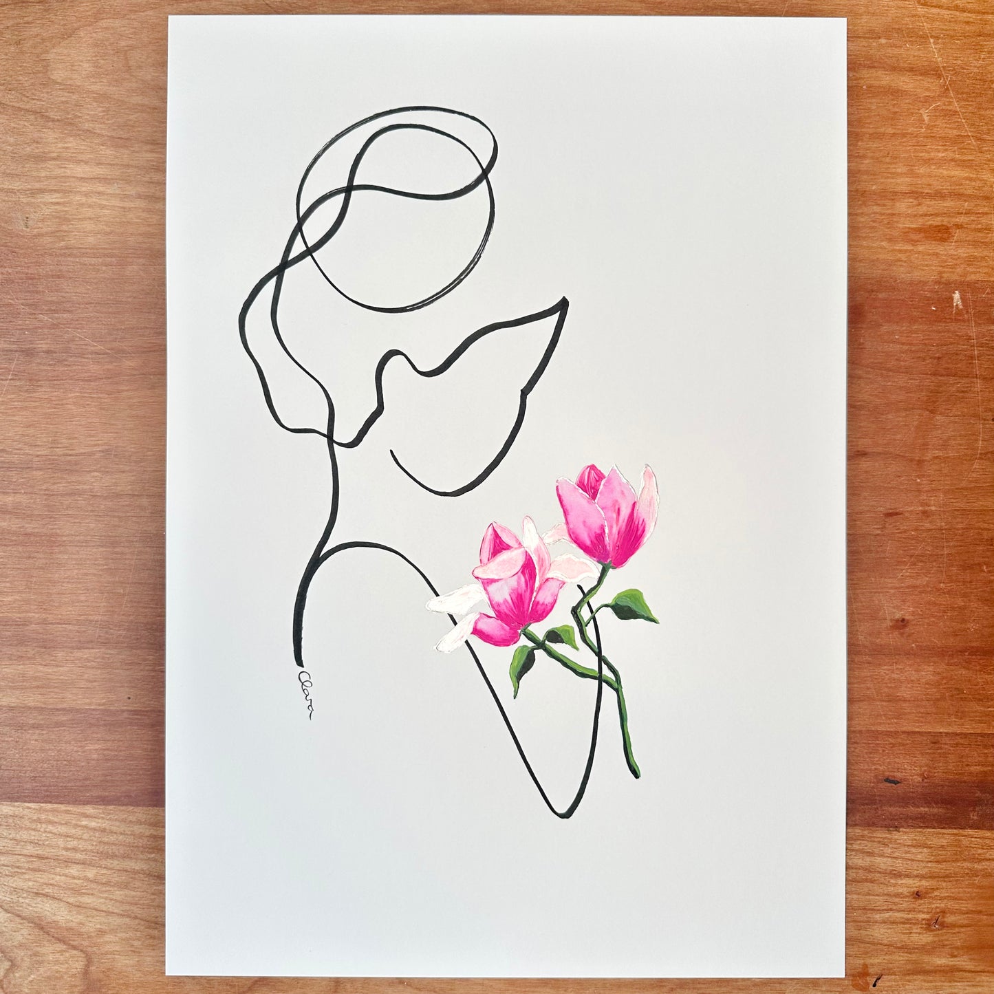 Frauen in der Blüte Nr. 6 - handgezeichnet