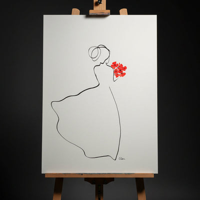 Frauen in der Blüte Nr. 5 - handgezeichnet