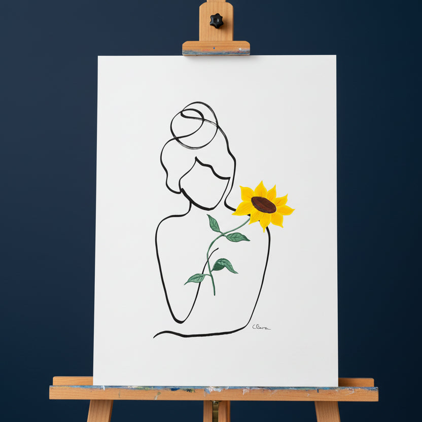 "Sommerlust und Sonnenduft" - handgezeichnet