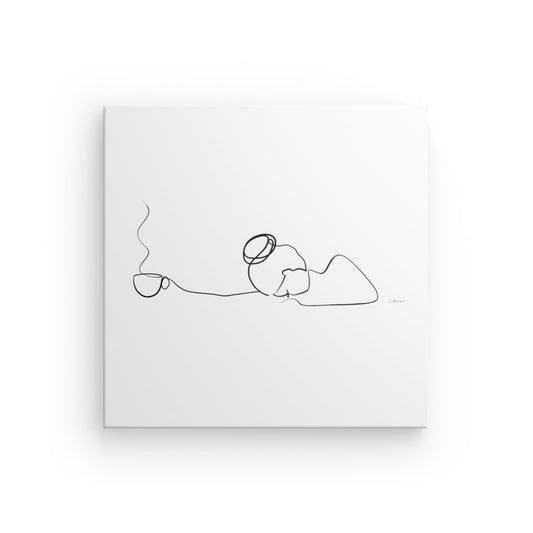 Kaffee oder Tee Nr. 5- Leinwand 40x40cm