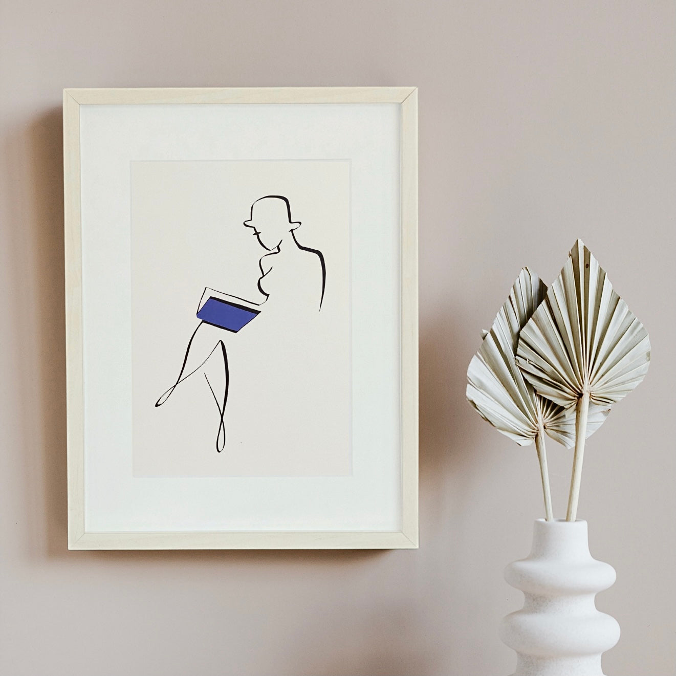 Annett *Limited Edition* (creme weiß Papier)-Poster & Bildende Kunst-JUDITH CLARA-1-one-line-art