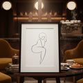 Kaffee oder Tee? Nr. 8-JUDITH CLARA-30x40 cm (zartweiß) Papier 300g-one-line-art