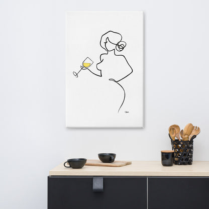 Frauen am Weinen Nr. 6-Kunst-JUDITH CLARA-60x90 cm Leinwand-one-line-art