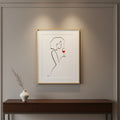 Frauen am Weinen Nr. 10-Kunst-JUDITH CLARA-30x40 cm (zartweiß) Papier 300g-one-line-art