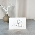 Frauen am Weinen 10er Set Rot und Gold-Set-JUDITH CLARA-10x15 cm Papier 300g (zartweiß)-one-line-art