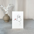 Frauen am Weinen Nr. 6-Kunst-JUDITH CLARA-10x15 cm (zartweiß) Papier 300g-one-line-art