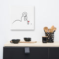 Frauen am Weinen Nr. 7-Kunst-JUDITH CLARA-40x40 cm Leinwand-one-line-art