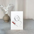 Frauen und Bücher 9er Set | Die gesamte Reihe von Judith Clara-Kunstdruck-JUDITH CLARA-10x15 cm (zartweiß) Papier 300g-one-line-art