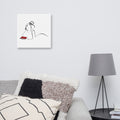 Frauen und Bücher Nr. 2-Kunstdruck-JUDITH CLARA-40x40 cm Leinwand-one-line-art