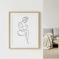 Mutter und Kind Nr. 1-Grußkarte-JUDITH CLARA-30x40 cm (zartweiß) Papier 300g-one-line-art