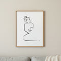 Mutter und Kind Nr. 2-Leinwand-JUDITH CLARA-30x40 cm (zartweiß) Papier 300g-one-line-art