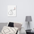 Frauen am Weinen Nr. 9 ROSÉ-Leinwand-JUDITH CLARA-30x40 cm Leinwand-one-line-art