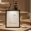 Kaffee oder Tee? Nr. 6-JUDITH CLARA-30x40 cm (zartweiß) Papier 300g-one-line-art