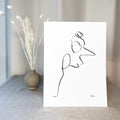 Special Nr. 11 "Mond_Tag"-Leinwand-JUDITH CLARA-30x40 cm (zartweiß) Papier 300g-one-line-art