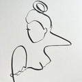 Special Nr. 11 "Mond_Tag"-Leinwand-JUDITH CLARA-30x40 cm (zartweiß) Papier 300g-one-line-art