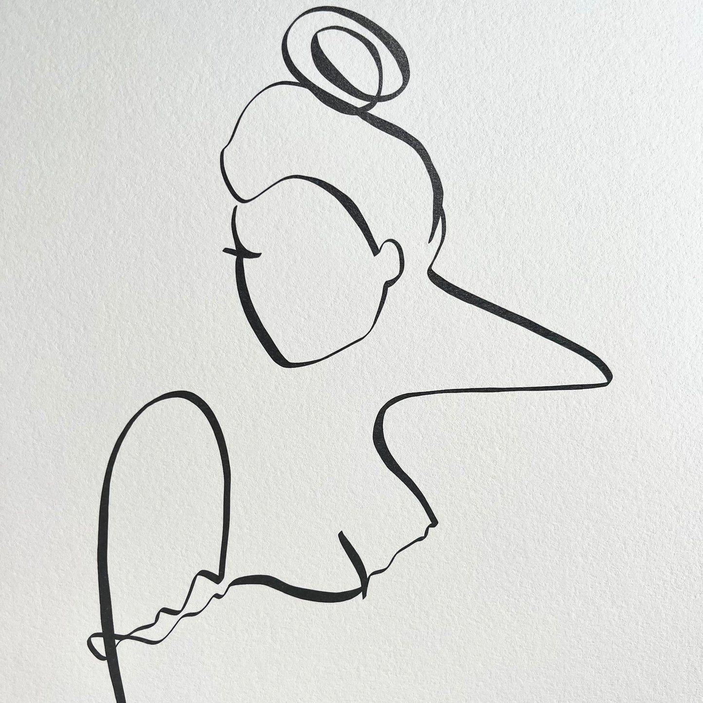 Special Nr. 11 "Mond_Tag"-Leinwand-JUDITH CLARA-30x40 cm (zartweiß) Papier 300g-one-line-art