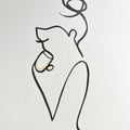 Special Nr. 9 "Café"-Leinwand-JUDITH CLARA-30x40 cm (zartweiß) Papier 300g-one-line-art