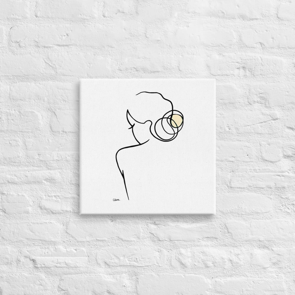 Special Nr. 24 "Goldmarie"-JUDITH CLARA-40x40 cm-one-line-art