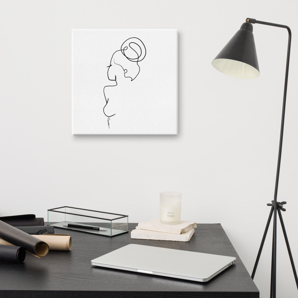 Special Nr. 22 "Seitenblick"-Leinwand-JUDITH CLARA-40x40 cm Leinwand-one-line-art