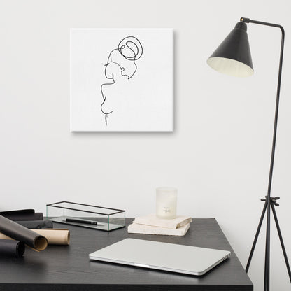 Special Nr. 22 "Seitenblick"-Leinwand-JUDITH CLARA-40x40 cm Leinwand-one-line-art